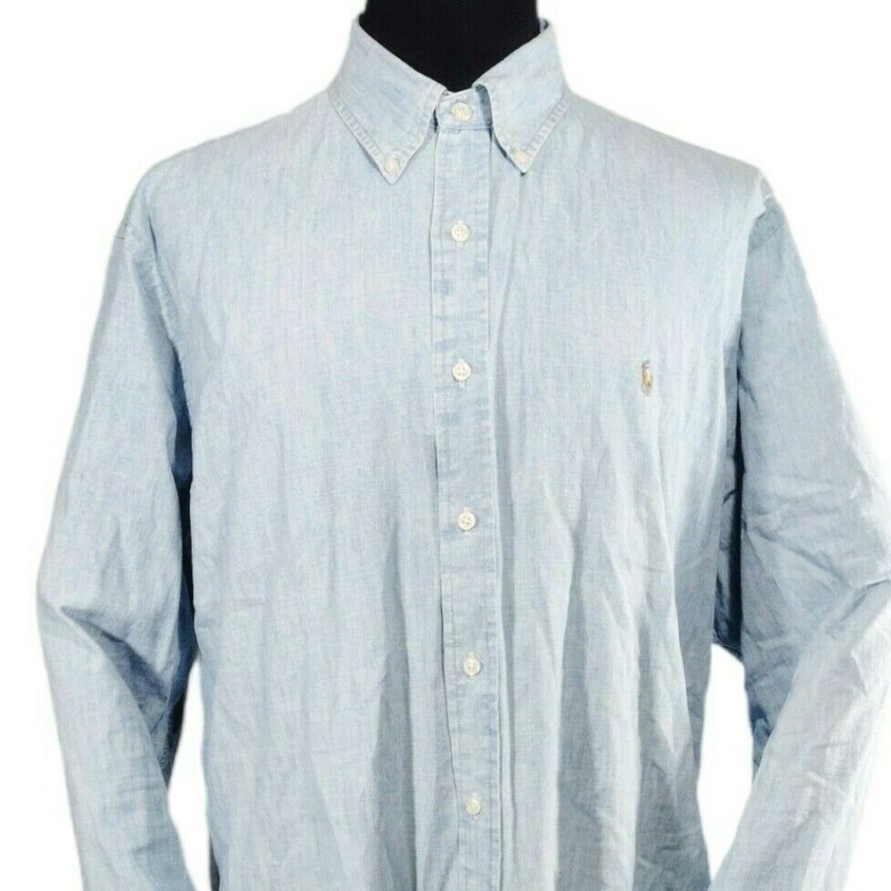 Polo Ralph Lauren Light Blue Denim Chambray Shirt